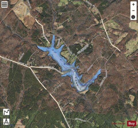 Lake Orange depth contour Map - i-Boating App - Satellite