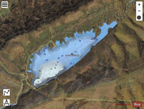 Laurel Bed Lake depth contour Map - i-Boating App - Satellite