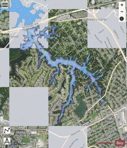 Lake Smith depth contour Map - i-Boating App - Satellite