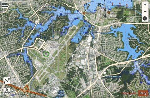 Whitehurst Reservoir depth contour Map - i-Boating App - Satellite