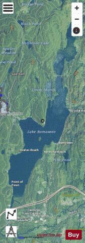 Bomoseen Lake depth contour Map - i-Boating App - Satellite