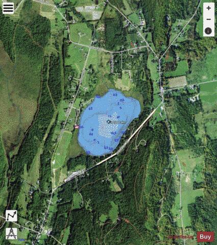 Cedar Lake Monkton depth contour Map - i-Boating App - Satellite
