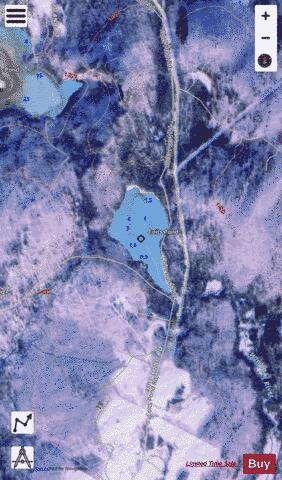 Coits Pond Cabot depth contour Map - i-Boating App - Satellite