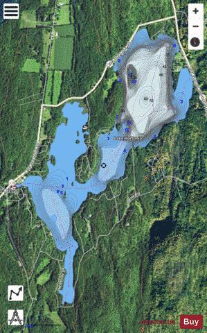 Hortonia Lake Sudbury Hubbardton depth contour Map - i-Boating App - Satellite
