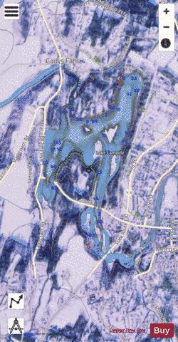 Lake Lamoille Morristown depth contour Map - i-Boating App - Satellite