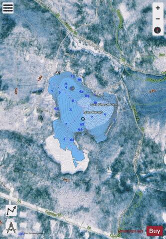 Ninevah Lake Mt Holly depth contour Map - i-Boating App - Satellite