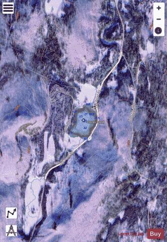 Tildy S Pond Clark Pond Glover depth contour Map - i-Boating App - Satellite