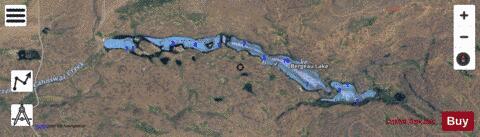 Bergeau Lake,  Lincoln County depth contour Map - i-Boating App - Satellite