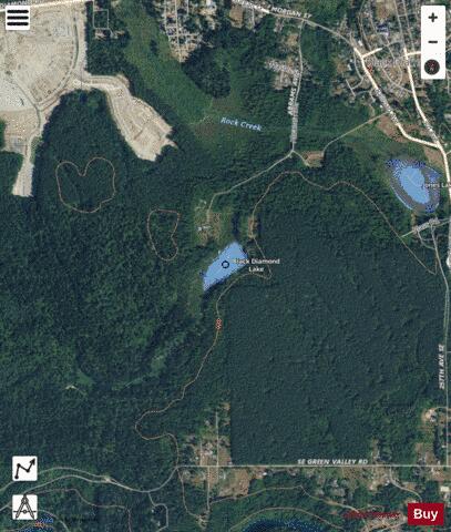 Black Diamond Lake,  King County depth contour Map - i-Boating App - Satellite