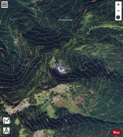 Blue Lake,  Whatcom County depth contour Map - i-Boating App - Satellite