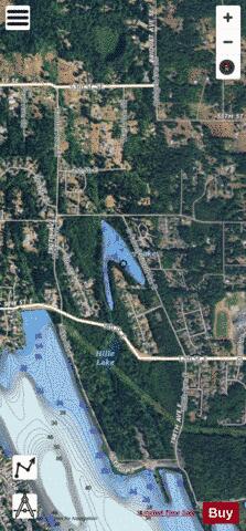 Bowman Lake,  Pierce County depth contour Map - i-Boating App - Satellite
