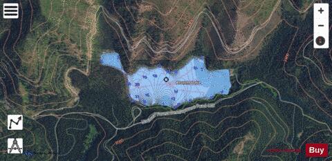 Browns Lake,  Pend Oreille County depth contour Map - i-Boating App - Satellite