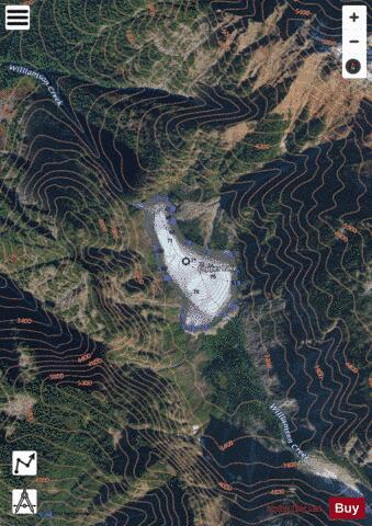 Copper Lake,  Snohomish County depth contour Map - i-Boating App - Satellite