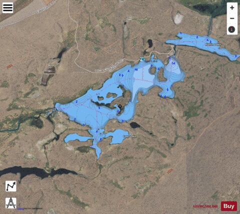 Cow Lake,  Adams County Page depth contour Map - i-Boating App - Satellite