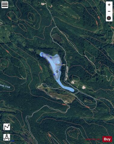 Devils Lake,  Skagit County depth contour Map - i-Boating App - Satellite