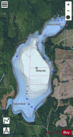 Dickey Lake,  Clallam County depth contour Map - i-Boating App - Satellite
