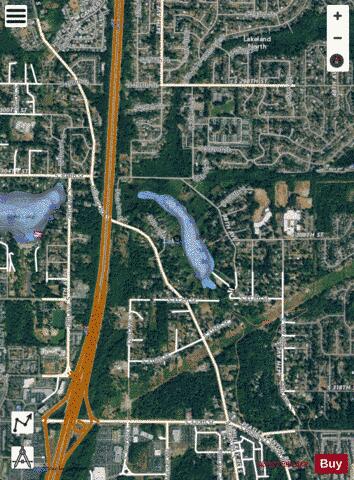 Dolloff Lake,  King County depth contour Map - i-Boating App - Satellite