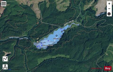 Failor Lake,  Grays Harbor County depth contour Map - i-Boating App - Satellite