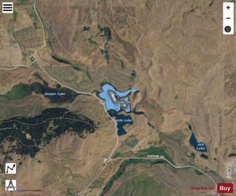 Fields Lake depth contour Map - i-Boating App - Satellite