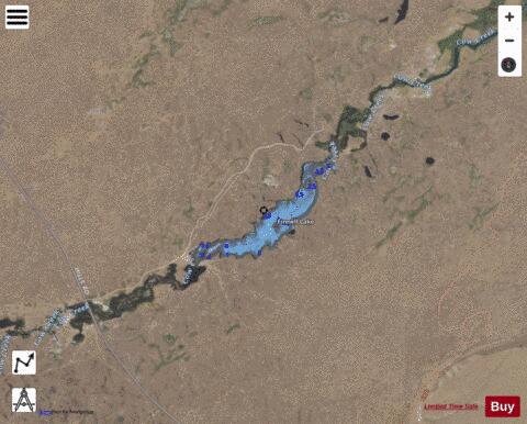 Finnell Lake depth contour Map - i-Boating App - Satellite