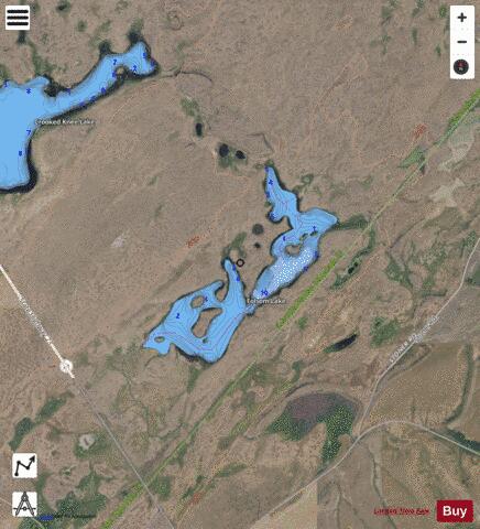 Folsom Lake,  Whitman County depth contour Map - i-Boating App - Satellite