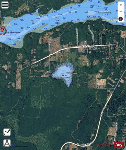 Forbes Lake,  Mason County depth contour Map - i-Boating App - Satellite