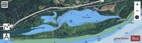 Franz Lake,  Skamania County depth contour Map - i-Boating App - Satellite