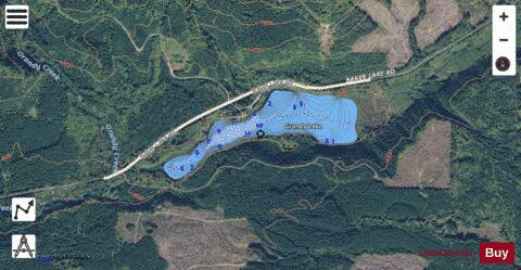 Grandy Lake,  Skagit County depth contour Map - i-Boating App - Satellite