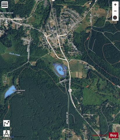 Jones Lake depth contour Map - i-Boating App - Satellite