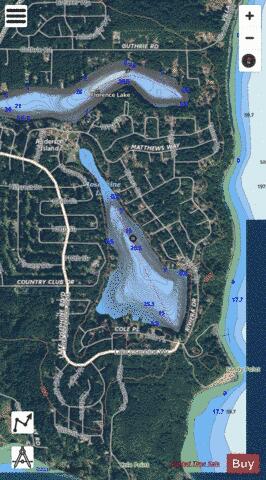 Josephine Lake depth contour Map - i-Boating App - Satellite