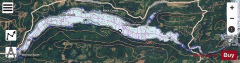 Lake Merwin depth contour Map - i-Boating App - Satellite