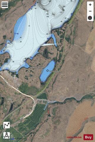 Lavista Lake,  Whitman County depth contour Map - i-Boating App - Satellite