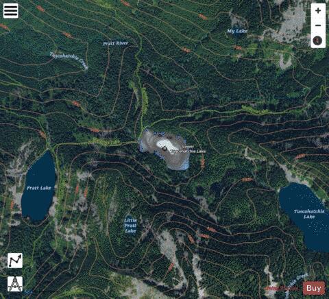 Lower Tuscohatchie Lake depth contour Map - i-Boating App - Satellite