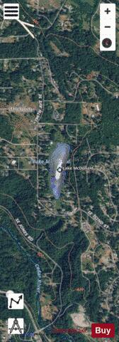Mcdonald Lake,  King County depth contour Map - i-Boating App - Satellite