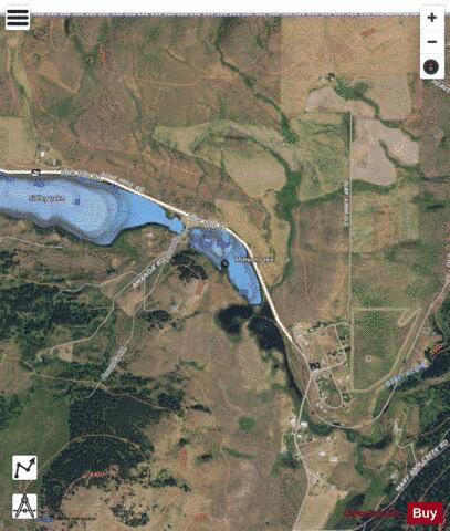 Molson Lake depth contour Map - i-Boating App - Satellite