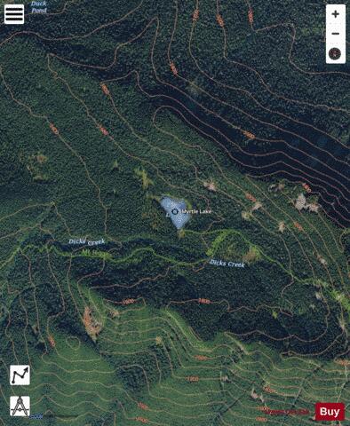 Myrtle Lake,  Skagit County depth contour Map - i-Boating App - Satellite