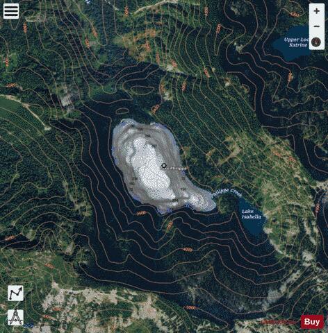 Philippa Lake,  King County depth contour Map - i-Boating App - Satellite