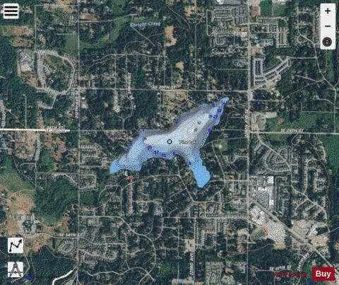 Pine Lake,  King County depth contour Map - i-Boating App - Satellite