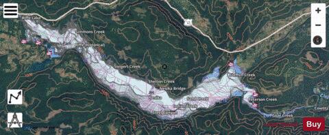 Riffe Lake depth contour Map - i-Boating App - Satellite