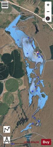 Scooteney Reservoir depth contour Map - i-Boating App - Satellite
