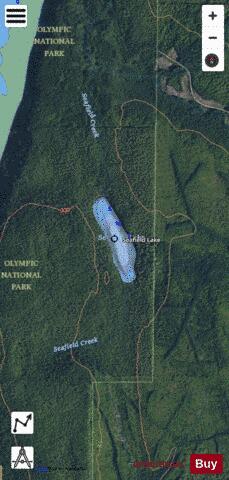 Seafield Lake,  Clallam County depth contour Map - i-Boating App - Satellite