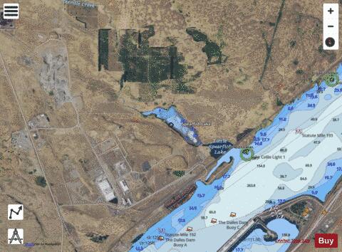 Spearfish Lake,  Klickitat County depth contour Map - i-Boating App - Satellite