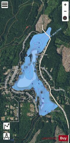 Tahuya Lake,  Kitsap County depth contour Map - i-Boating App - Satellite