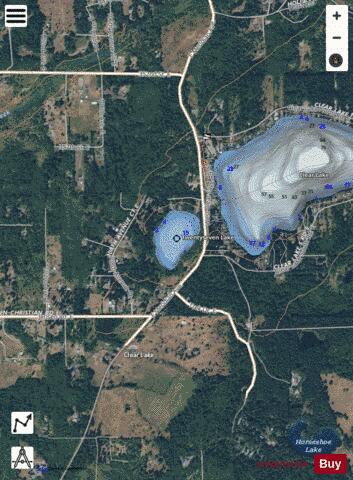 Twenty Seven Lake,  Pierce County depth contour Map - i-Boating App - Satellite