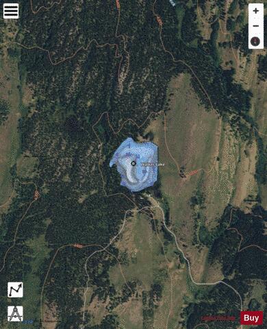 Walker Lake,  Okanogan County depth contour Map - i-Boating App - Satellite