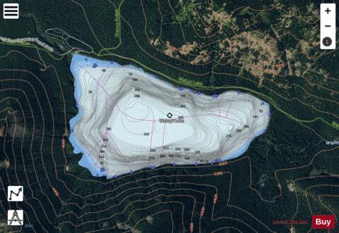 Walupt Lake,  Lewis County depth contour Map - i-Boating App - Satellite