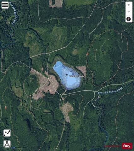 Wentworth Lake,  Clallam County depth contour Map - i-Boating App - Satellite