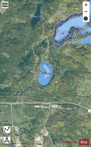 Angus Lake depth contour Map - i-Boating App - Satellite