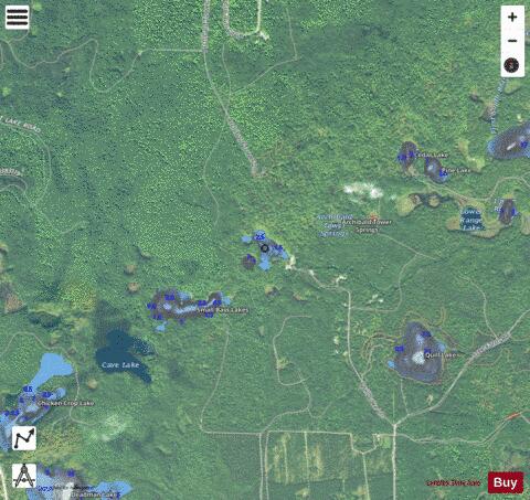 Archibald Tower Springs depth contour Map - i-Boating App - Satellite