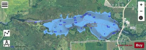 Auroraville Millpond depth contour Map - i-Boating App - Satellite